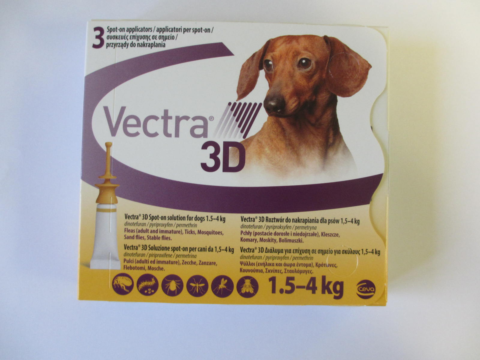 Vectra 3D for Dogs - 5 - 10 lbs - Orange - 3 pack - $35.40 | Flea